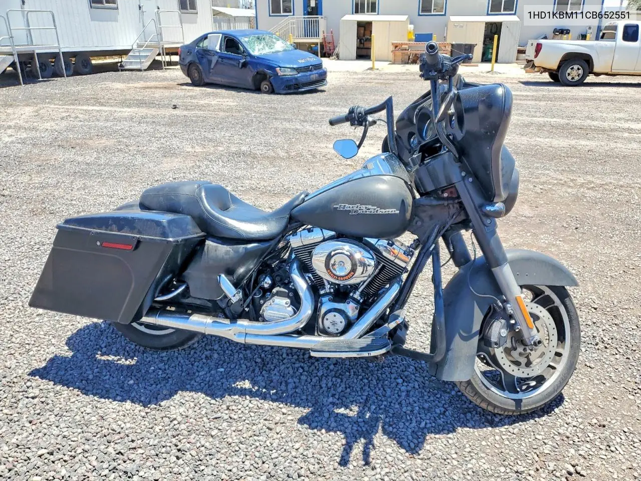 2012 Harley-Davidson Flhx Street Glide VIN: 1HD1KBM11CB652551 Lot: 61522116