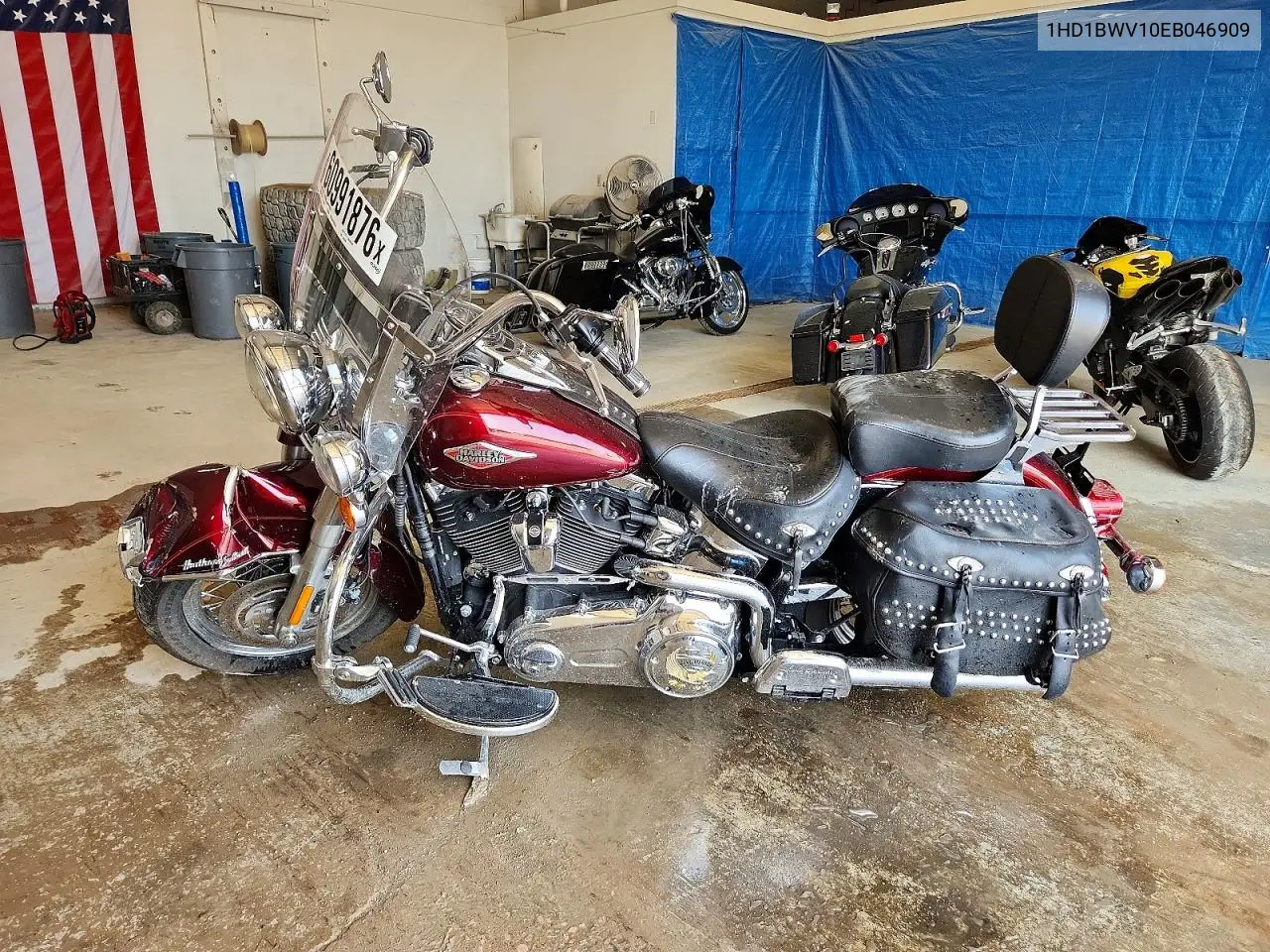 2014 Harley-Davidson Flstc Heritage Softail Classic VIN: 1HD1BWV10EB046909 Lot: 60991876