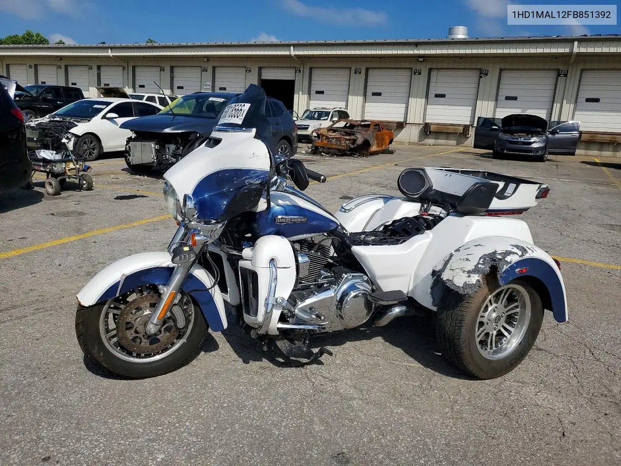 2015 Harley-Davidson Flhtcutg Tri Glide Ultra VIN: 1HD1MAL12FB851392 Lot: 58818566