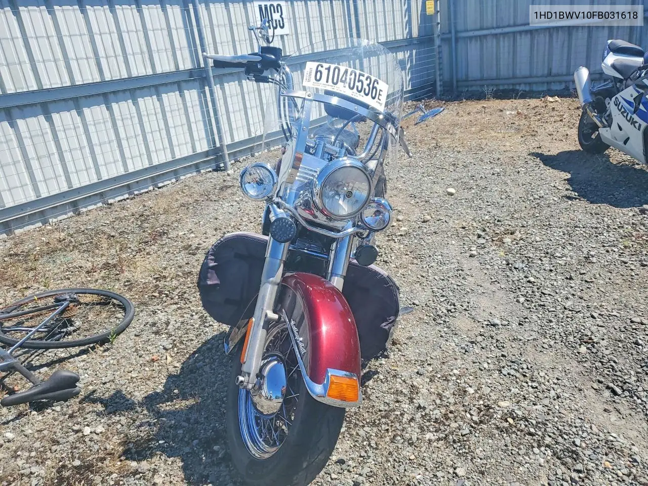 2015 Harley-Davidson Flstc Heritage Softail Classic VIN: 1HD1BWV10FB031618 Lot: 61040536