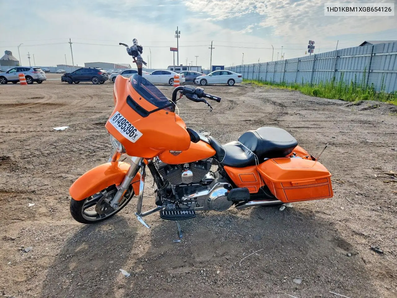 2016 Harley-Davidson Flhx Street Glide VIN: 1HD1KBM1XGB654126 Lot: 61495396