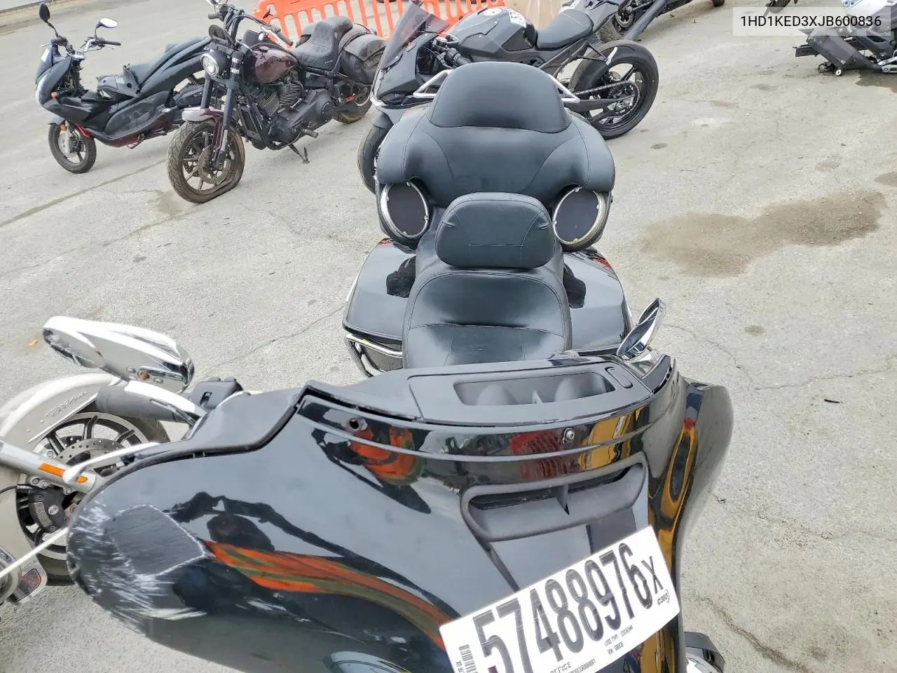 2018 Harley-Davidson Flhtk Ultra Limited VIN: 1HD1KED3XJB600836 Lot: 57488976