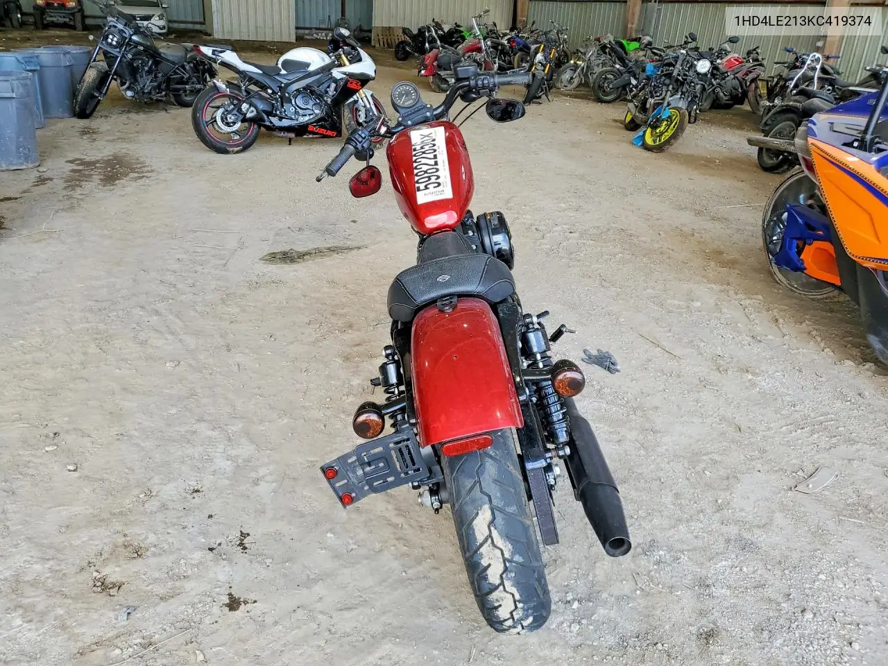 2019 Harley-Davidson Xl883 N VIN: 1HD4LE213KC419374 Lot: 59822856