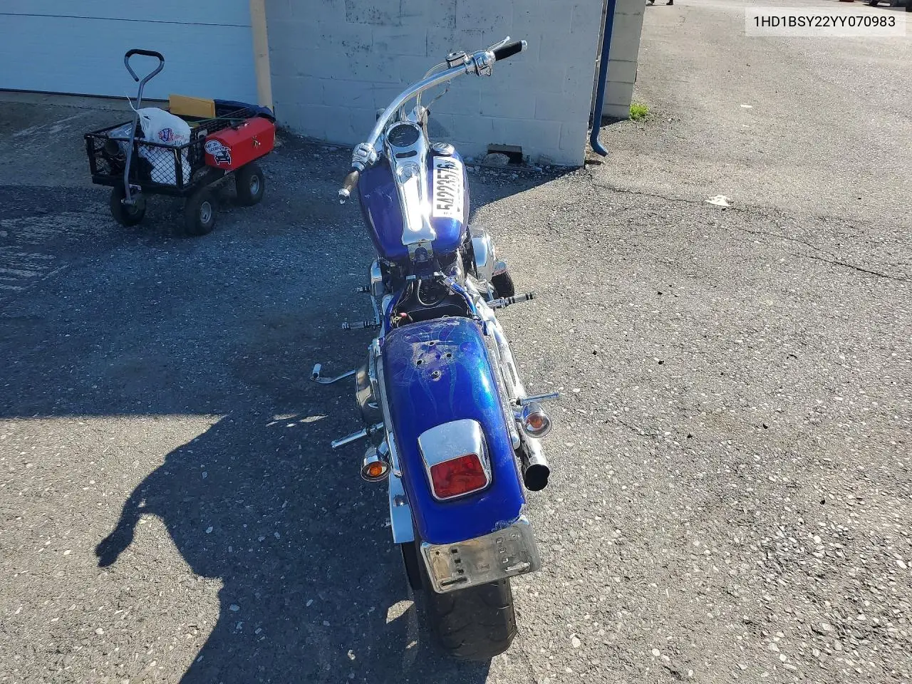 2000 Harley Davidson Fxstd VIN: 1HD1BSY22YY070983 Lot: 54223576