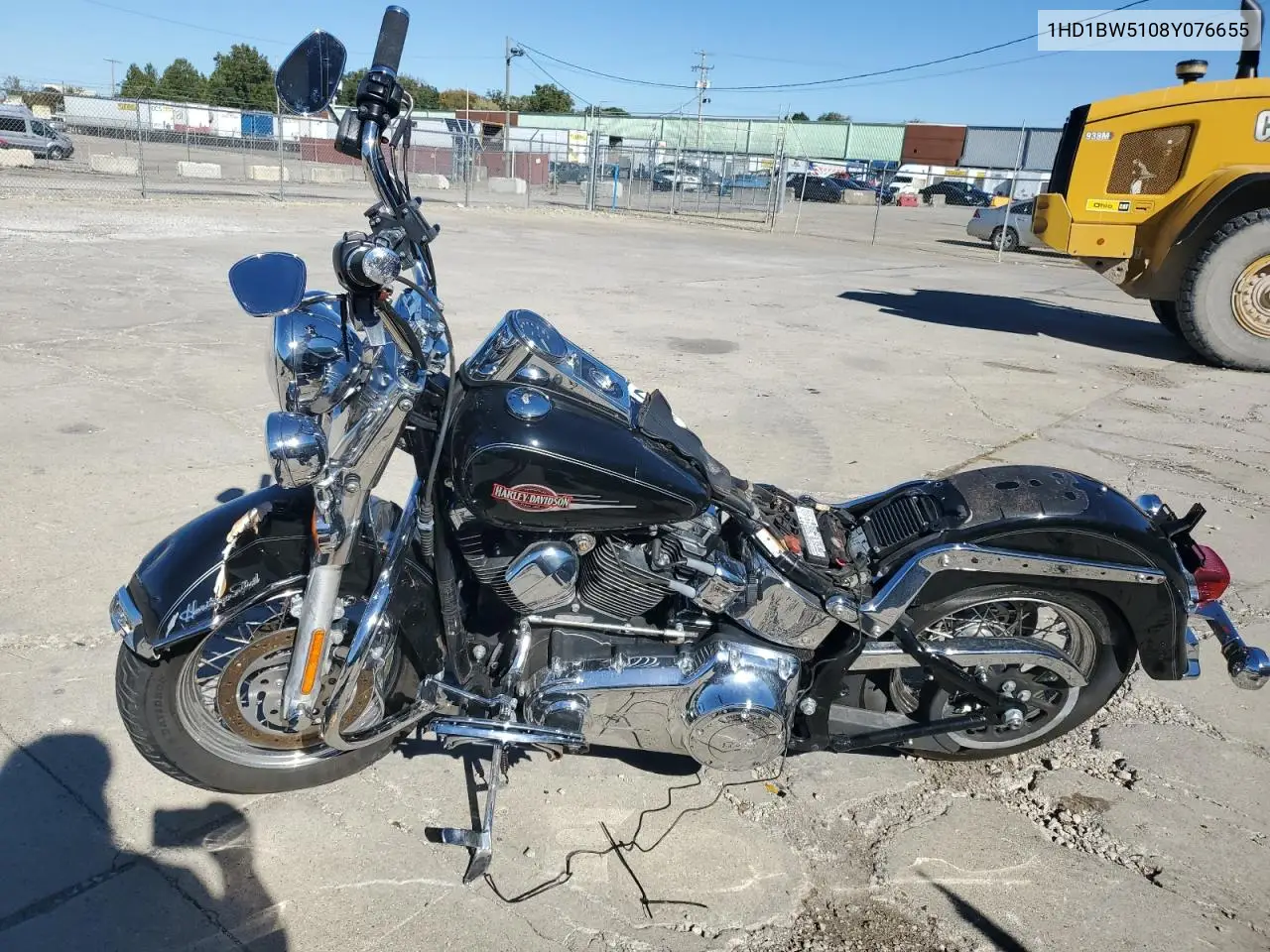 2008 Harley-Davidson Flstc VIN: 1HD1BW5108Y076655 Lot: 86897245