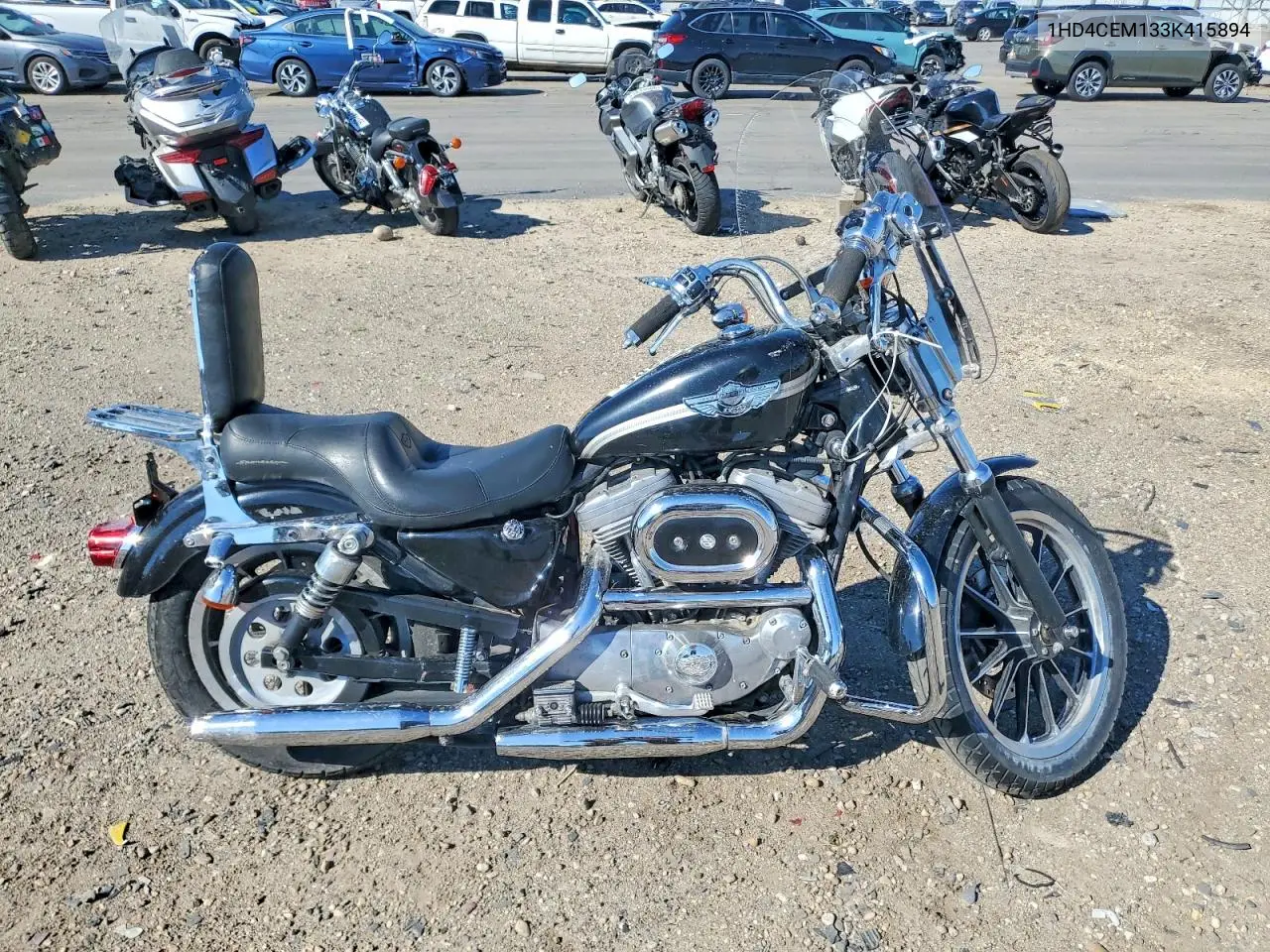 2003 Harley-Davidson Xl883 Hugger VIN: 1HD4CEM133K415894 Lot: 61385206