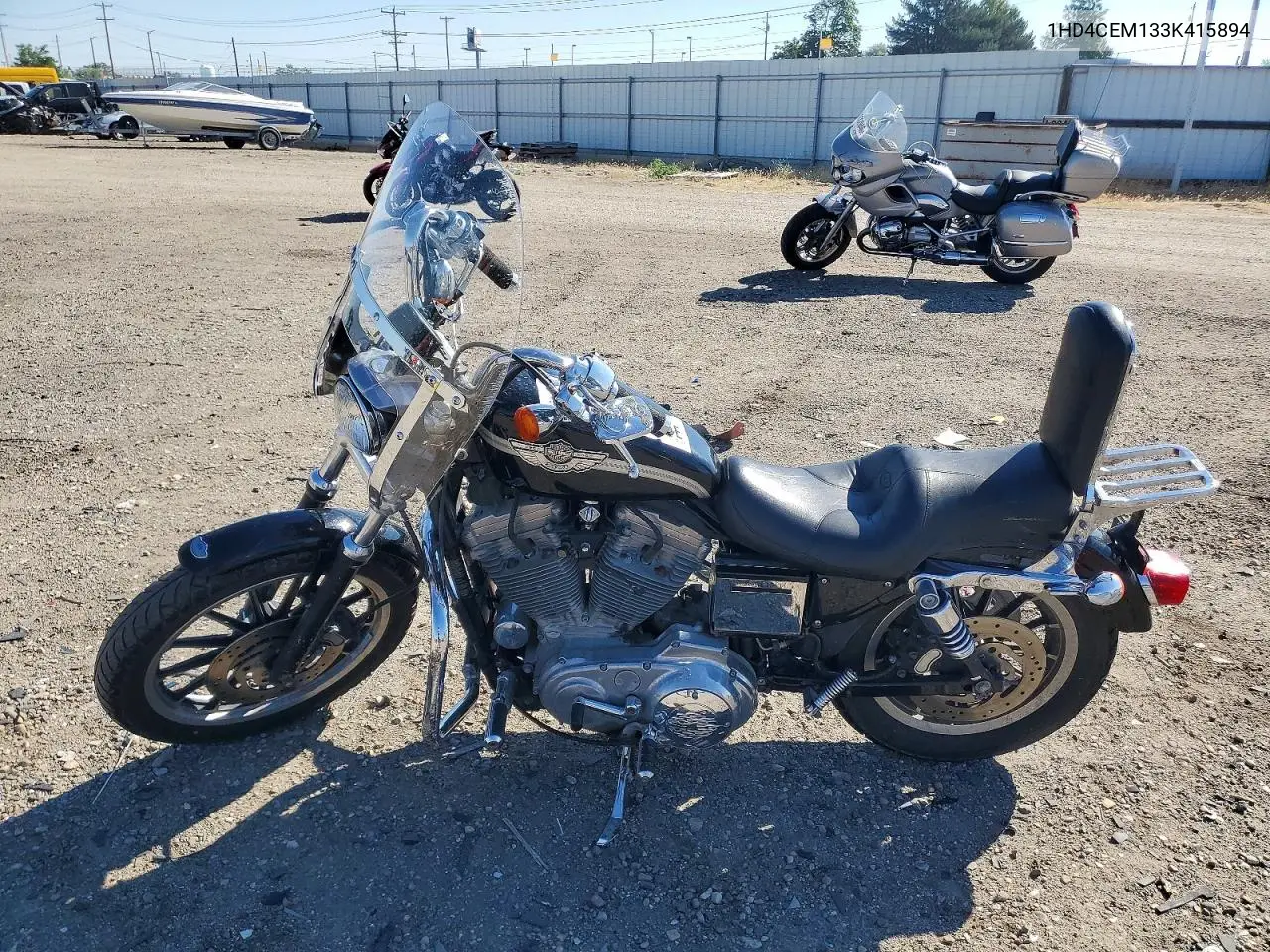 2003 Harley-Davidson Xl883 Hugger VIN: 1HD4CEM133K415894 Lot: 61385206