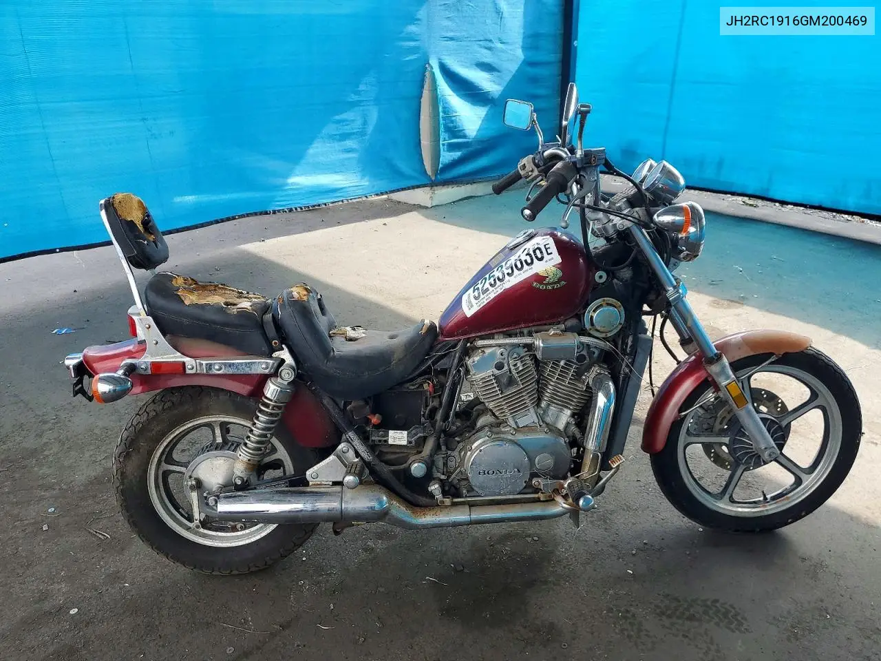 1986 Honda Vt700 C VIN: JH2RC1916GM200469 Lot: 52539836