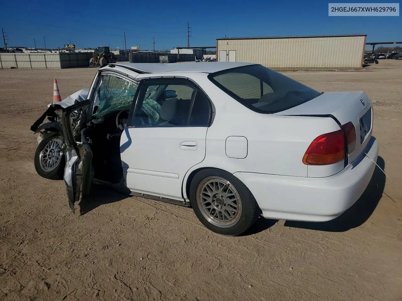1998 Honda Civic Lx VIN: 2HGEJ667XWH629796 Lot: 76352755