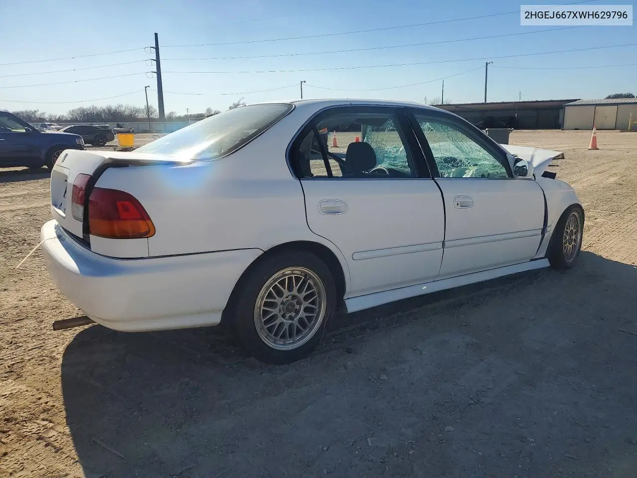 1998 Honda Civic Lx VIN: 2HGEJ667XWH629796 Lot: 76352755