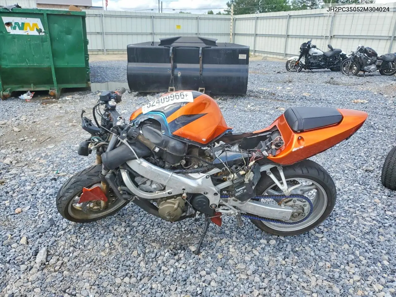 2002 Honda Cbr600 F4 VIN: JH2PC35052M304024 Lot: 52409966