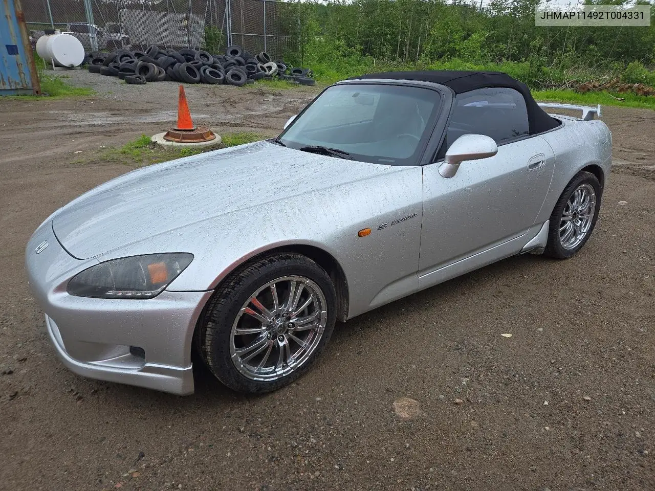 2002 Honda S2000 VIN: JHMAP11492T004331 Lot: 57928446