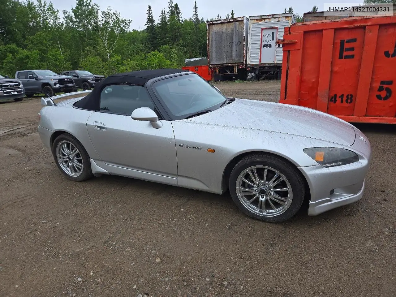 2002 Honda S2000 VIN: JHMAP11492T004331 Lot: 57928446
