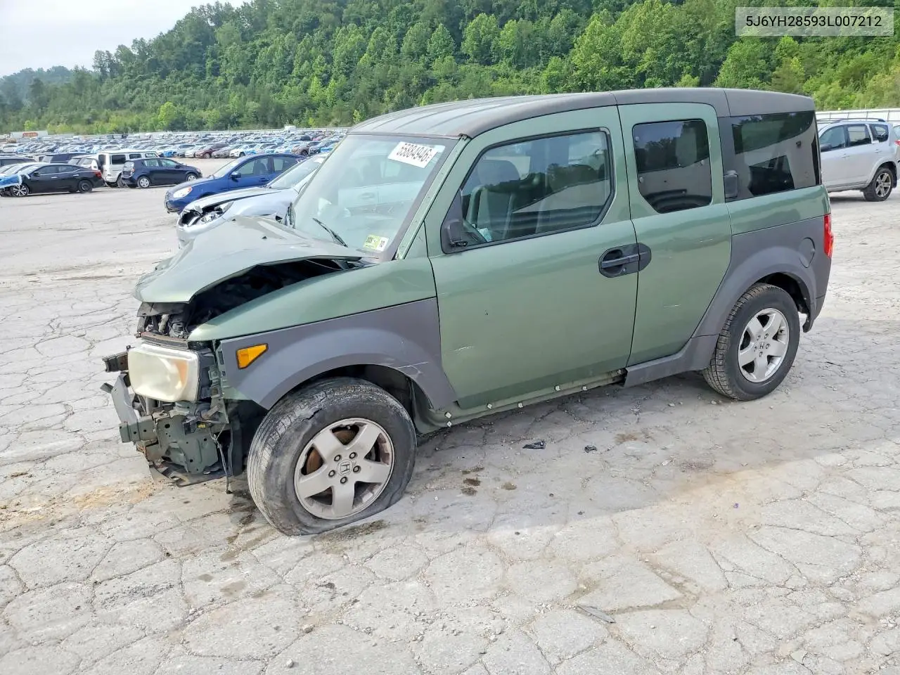 2003 Honda Element Ex VIN: 5J6YH28593L007212 Lot: 55884946