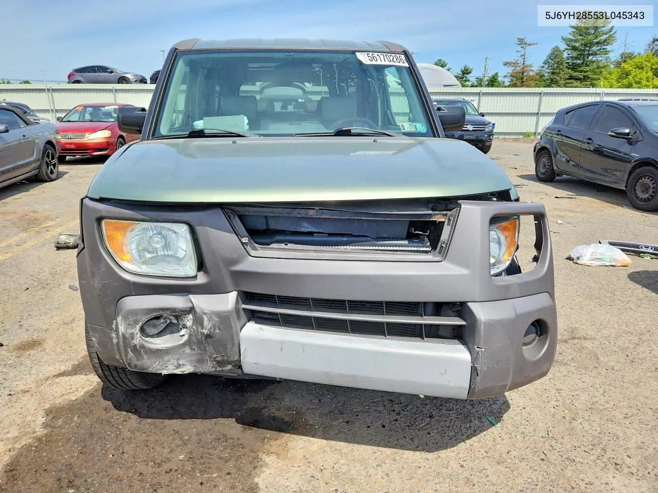 2003 Honda Element Ex VIN: 5J6YH28553L045343 Lot: 56170286