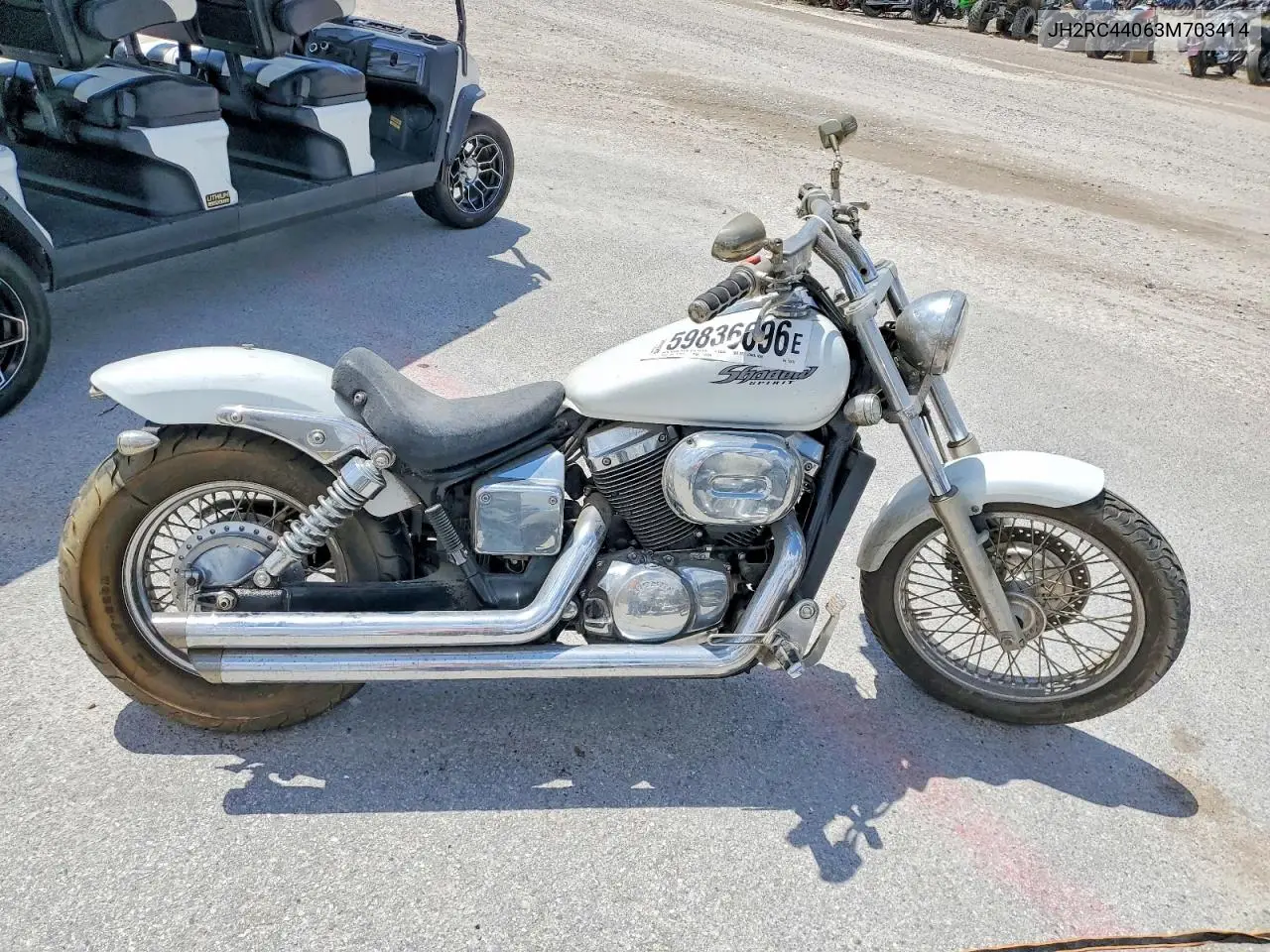2003 Honda Vt750 Dc VIN: JH2RC44063M703414 Lot: 59836696