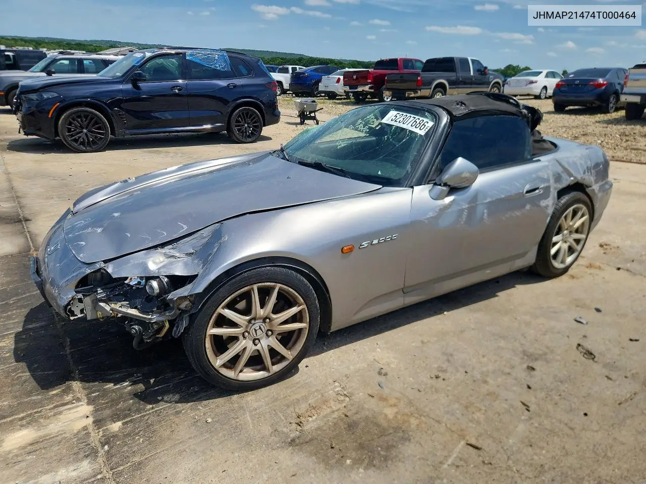 2004 Honda S2000 VIN: JHMAP21474T000464 Lot: 52307686
