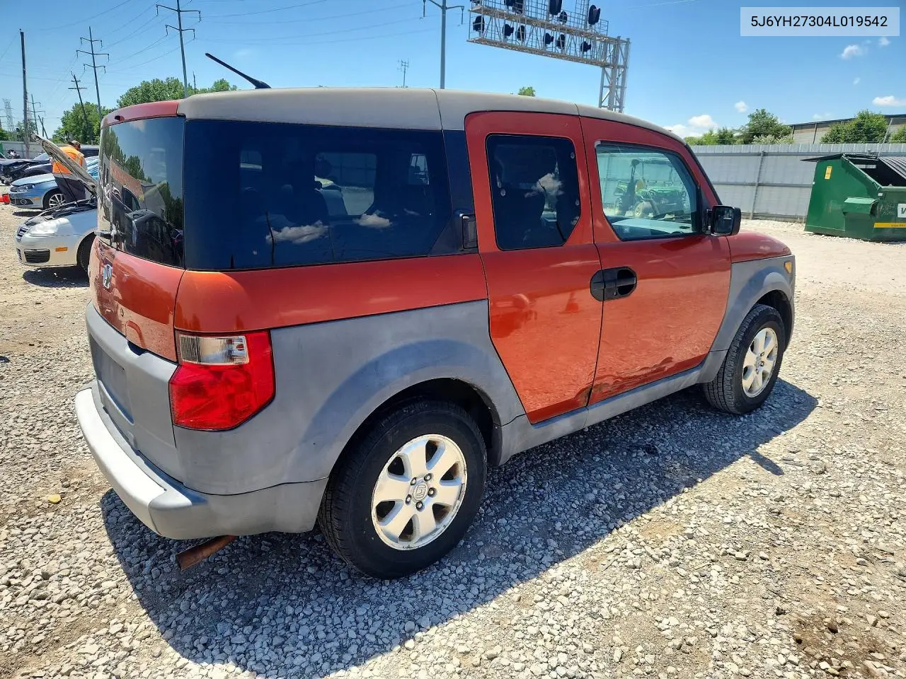 2004 Honda Element Lx VIN: 5J6YH27304L019542 Lot: 54840386