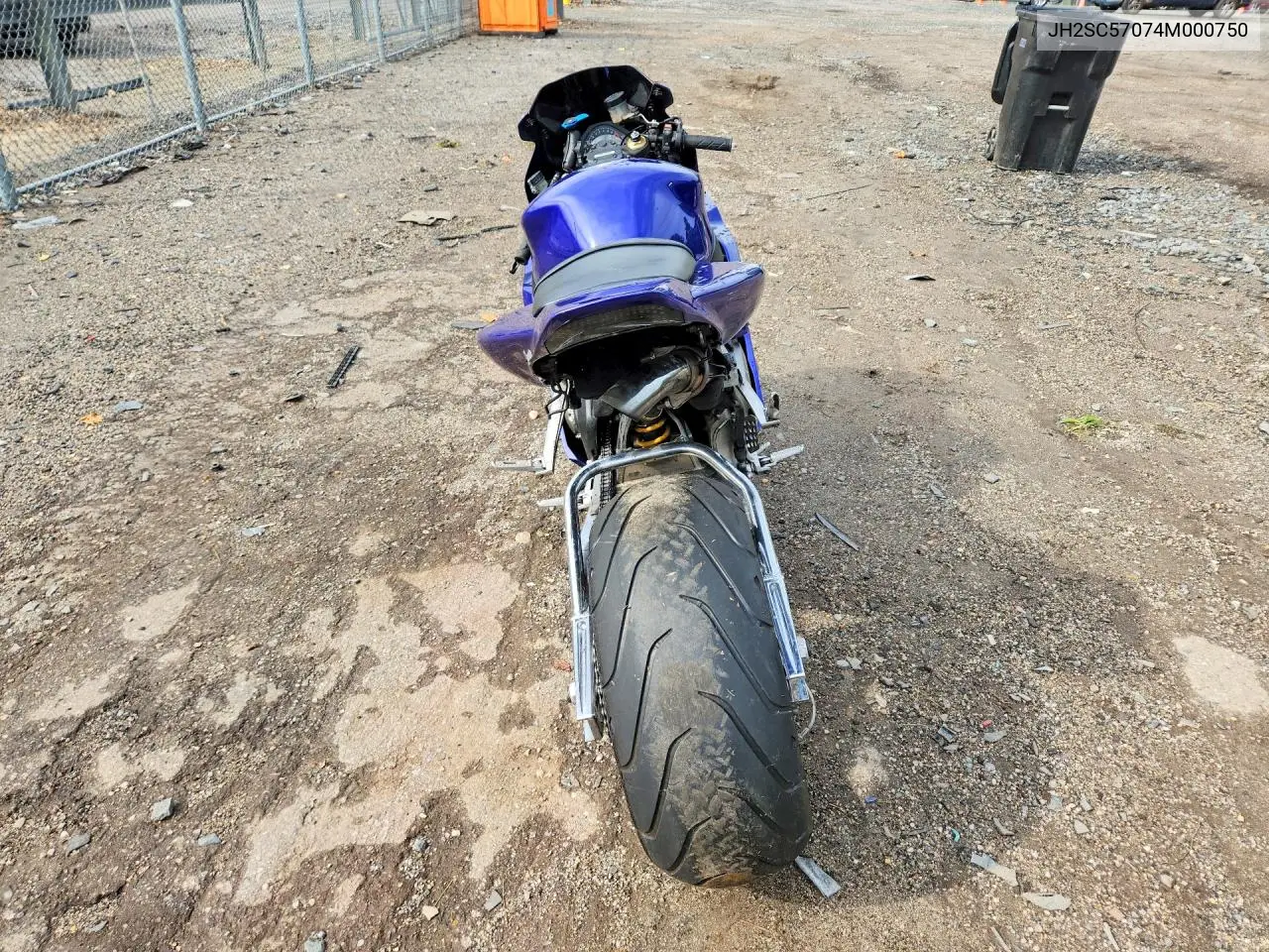 2004 Honda Cbr1000 Rr VIN: JH2SC57074M000750 Lot: 59594456