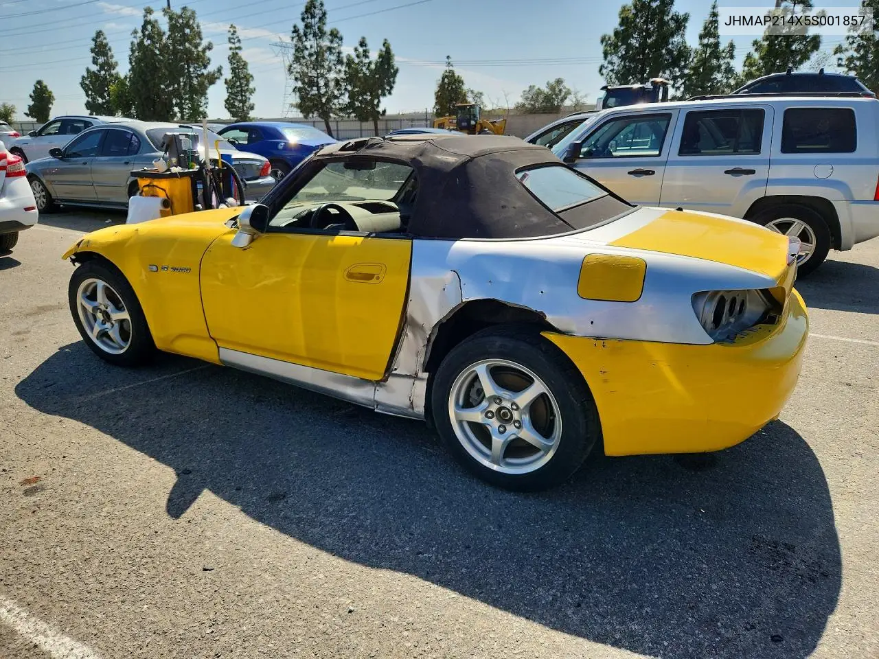 2005 Honda S2000 VIN: JHMAP214X5S001857 Lot: 48648596