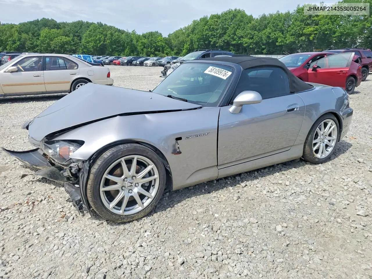 2005 Honda S2000 VIN: JHMAP21435S005264 Lot: 58109976