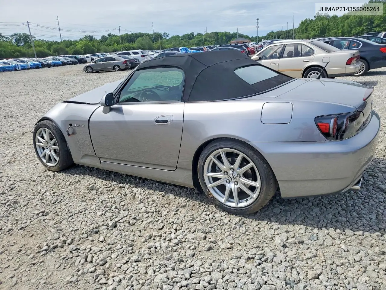 2005 Honda S2000 VIN: JHMAP21435S005264 Lot: 58109976
