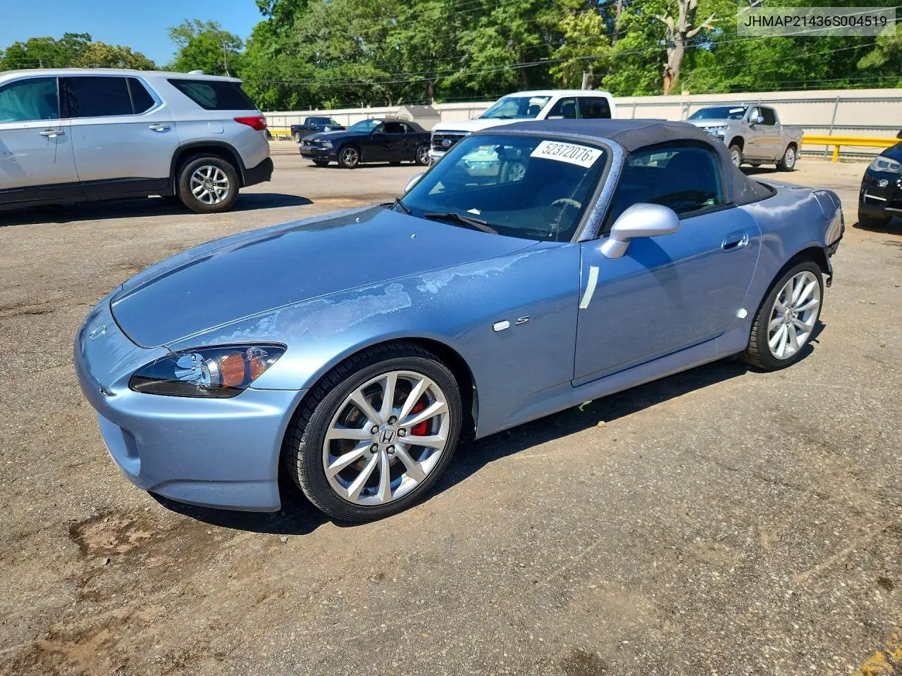 2006 Honda S2000 VIN: JHMAP21436S004519 Lot: 52372076