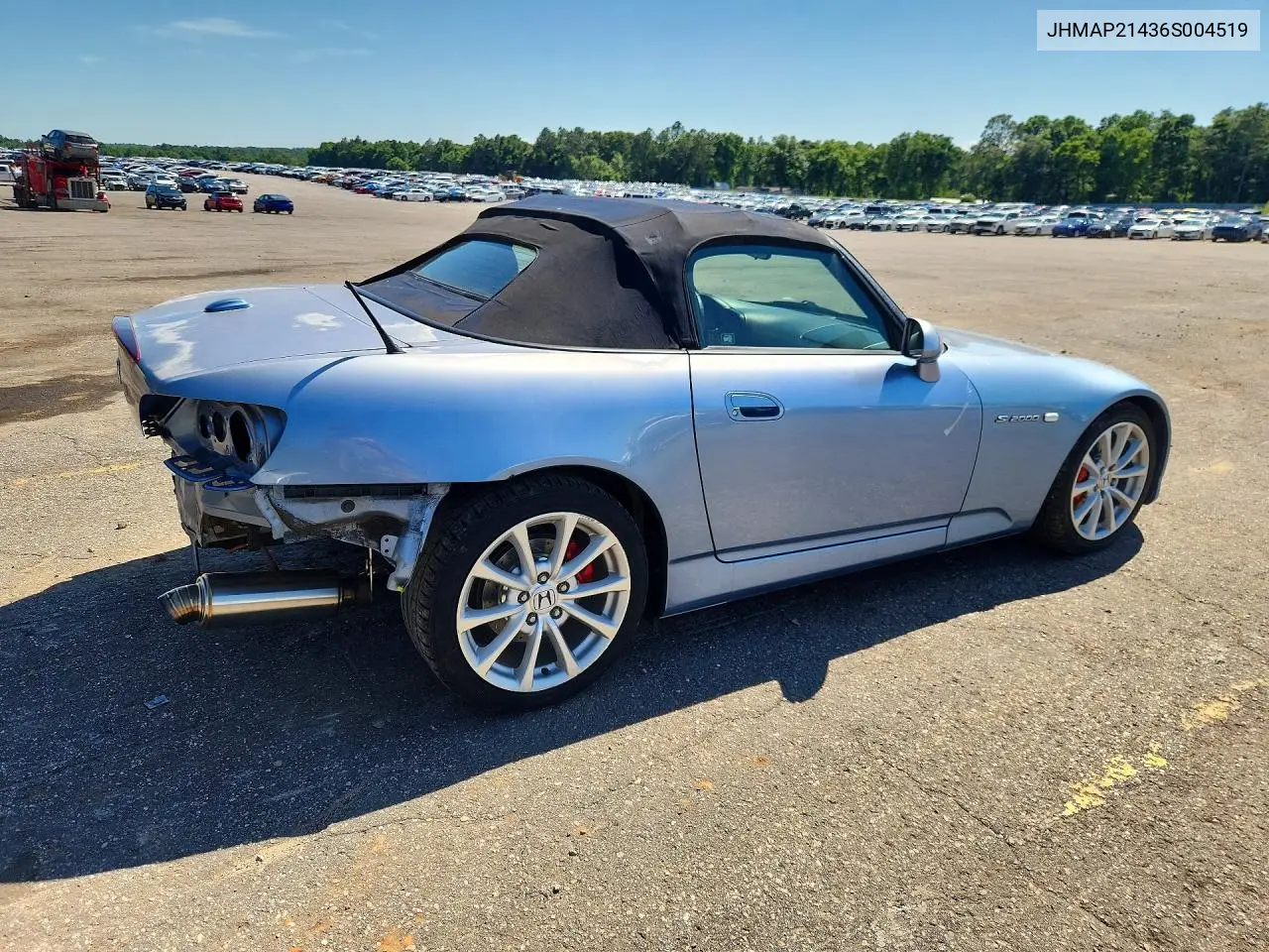 2006 Honda S2000 VIN: JHMAP21436S004519 Lot: 52372076