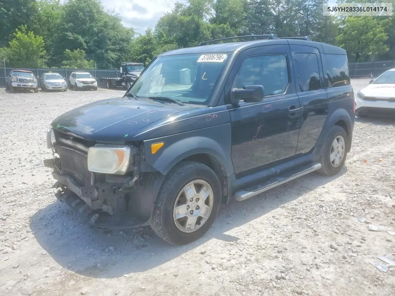 2006 Honda Element Lx VIN: 5J6YH28336L014174 Lot: 57006796