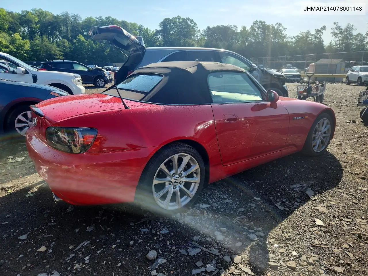 2007 Honda S2000 VIN: JHMAP21407S001143 Lot: 56708476