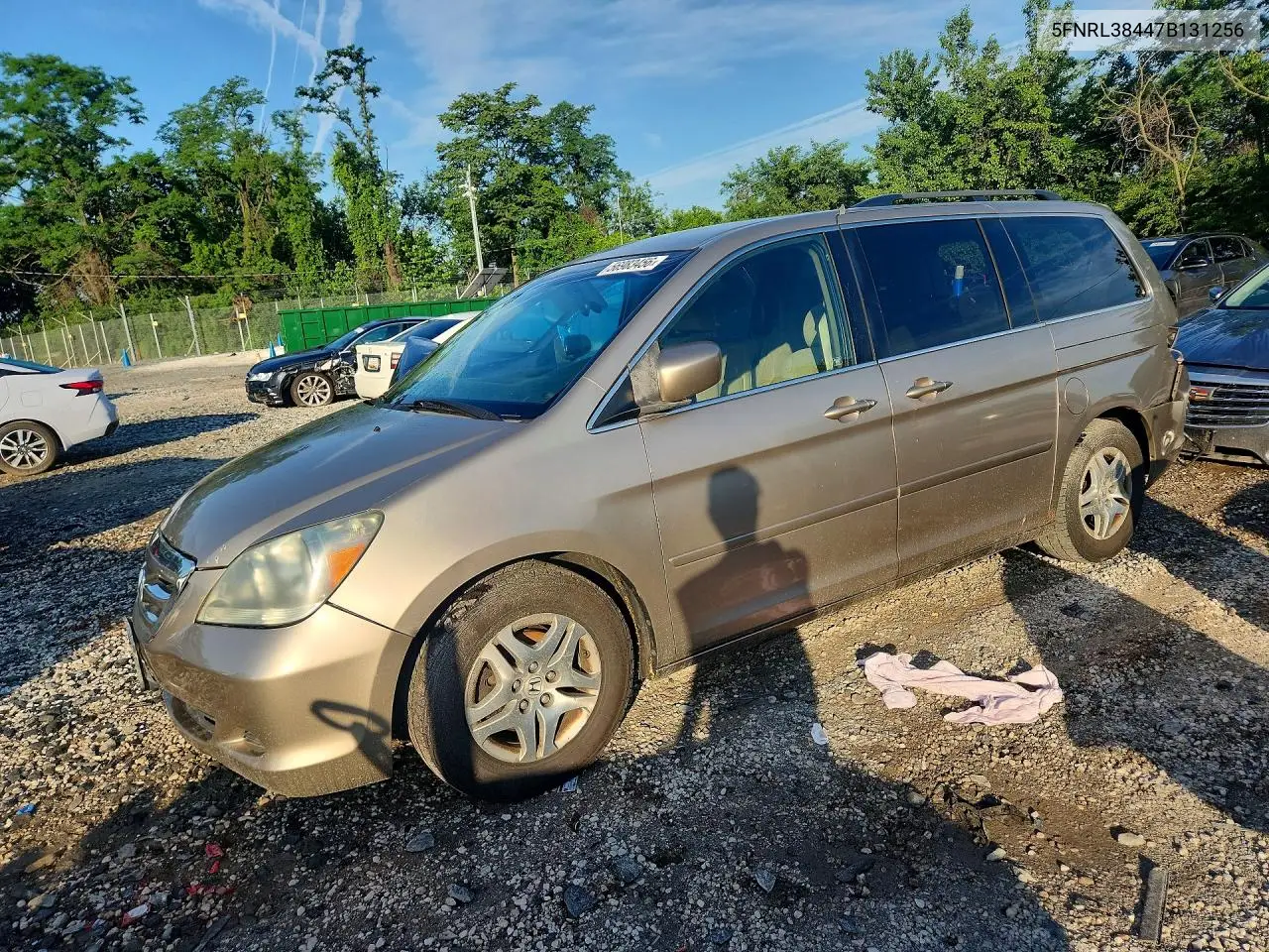 2007 Honda Odyssey Ex VIN: 5FNRL38447B131256 Lot: 56983456