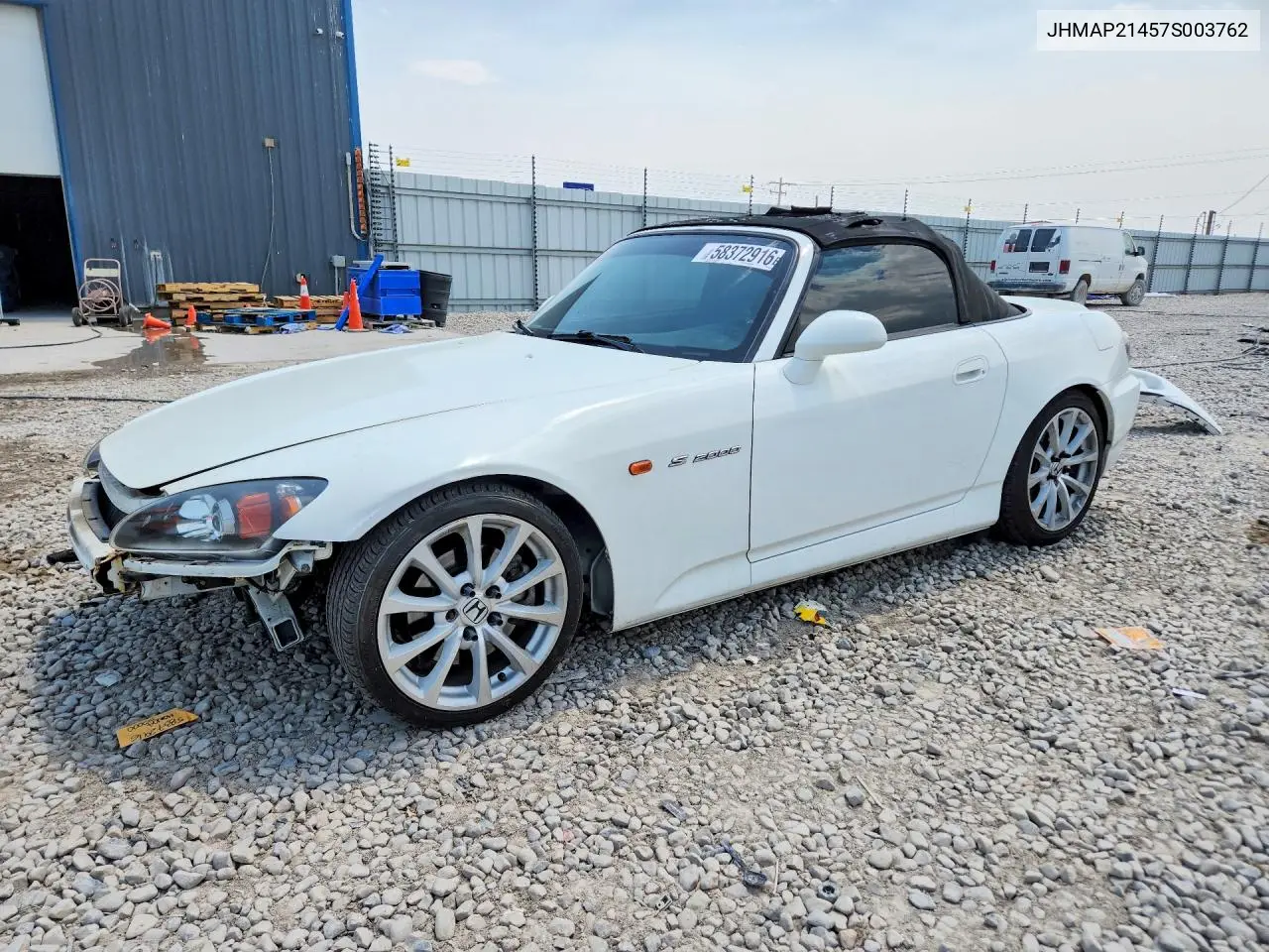 2007 Honda S2000 VIN: JHMAP21457S003762 Lot: 58372916