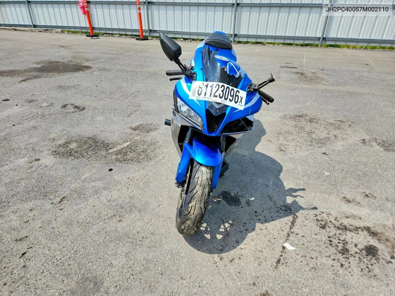 2007 Honda Cbr600 Rr VIN: JH2PC40057M002110 Lot: 61123096
