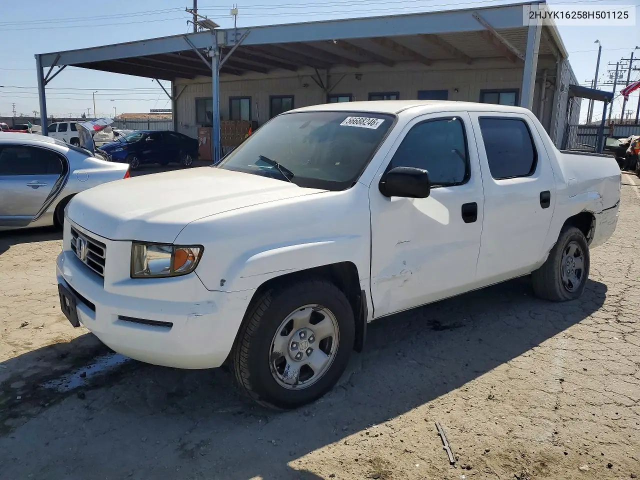 2008 Honda Ridgeline Rt VIN: 2HJYK16258H501125 Lot: 56688246