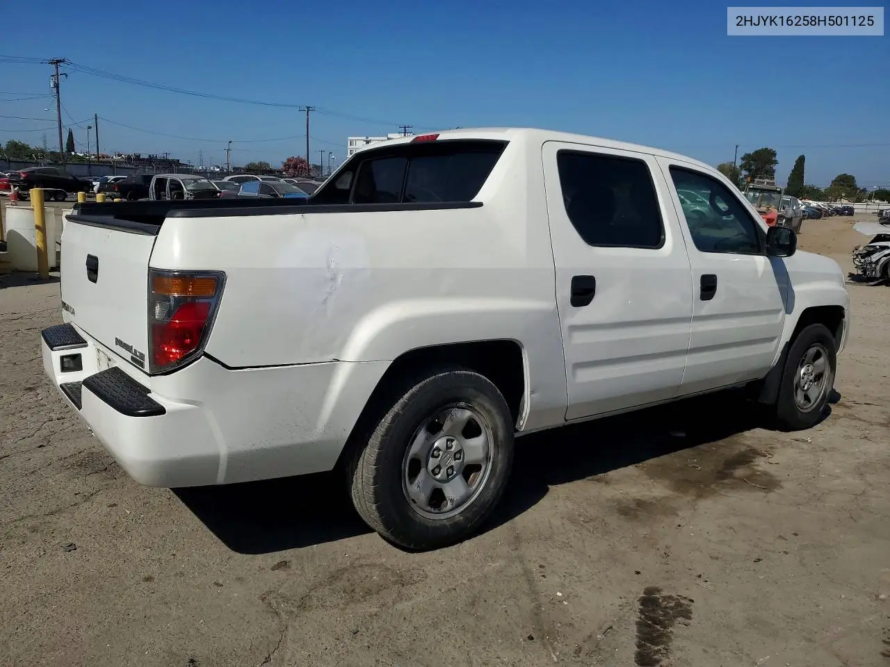 2008 Honda Ridgeline Rt VIN: 2HJYK16258H501125 Lot: 56688246