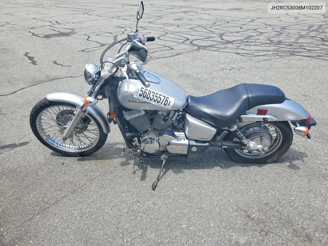 2008 Honda Shadow VIN: JH2RC53008M102207 Lot: 56835576
