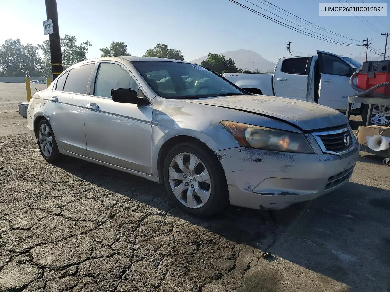 2008 Honda Accord Exl VIN: JHMCP26818C012894 Lot: 57337776