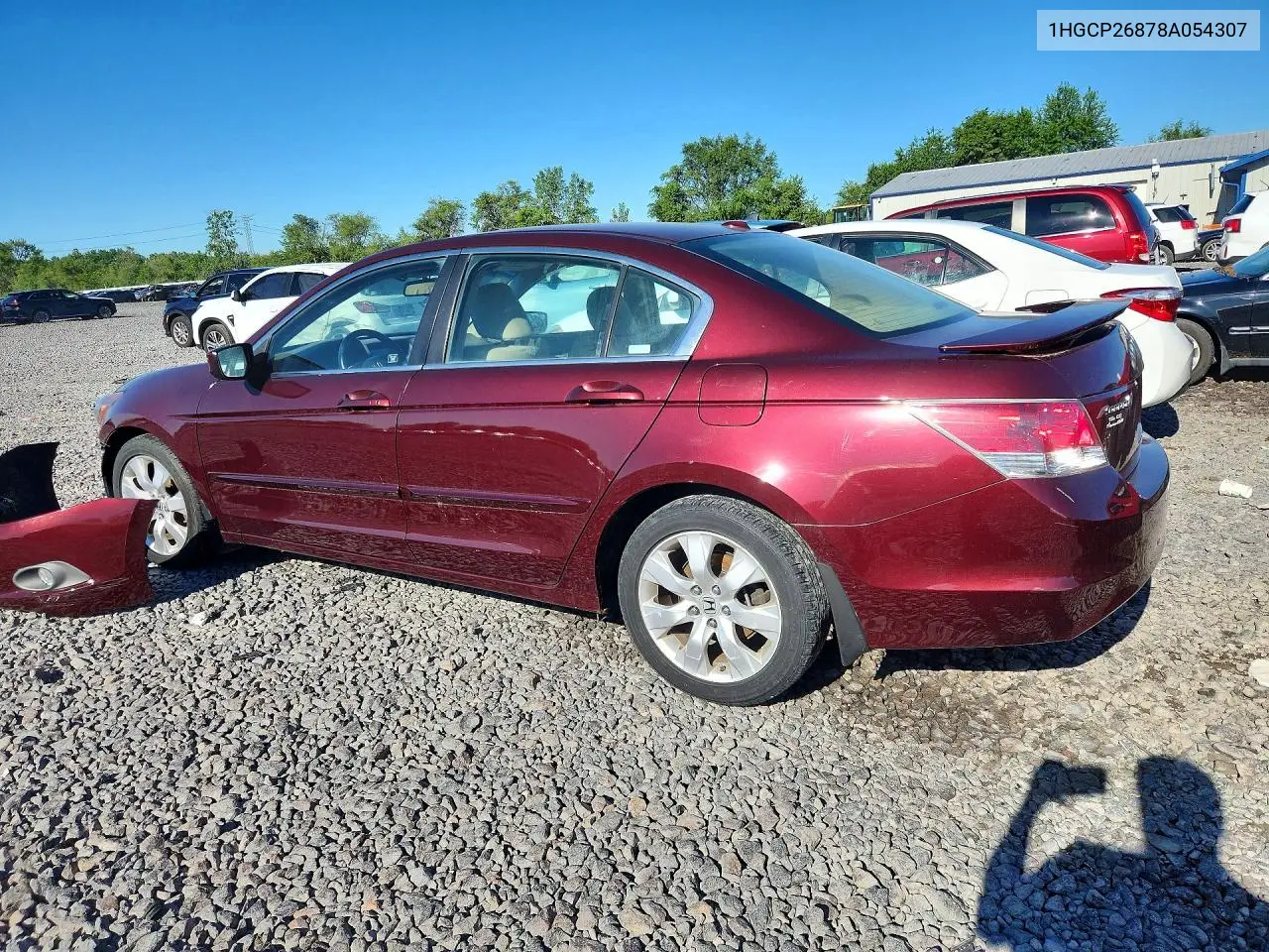 2008 Honda Accord Exl VIN: 1HGCP26878A054307 Lot: 57887246