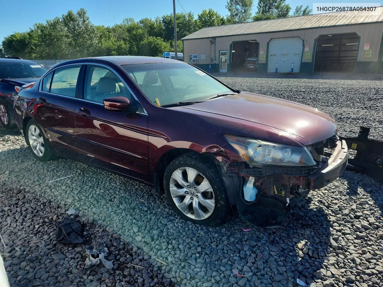 2008 Honda Accord Exl VIN: 1HGCP26878A054307 Lot: 57887246