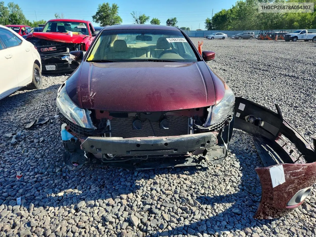 2008 Honda Accord Exl VIN: 1HGCP26878A054307 Lot: 57887246