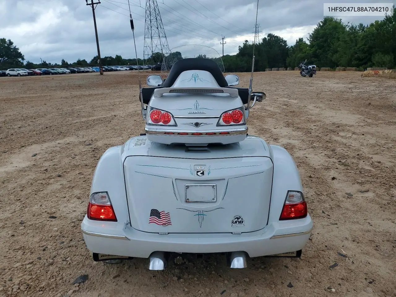 2008 Honda Gl1800 VIN: 1HFSC47L88A704210 Lot: 58451056