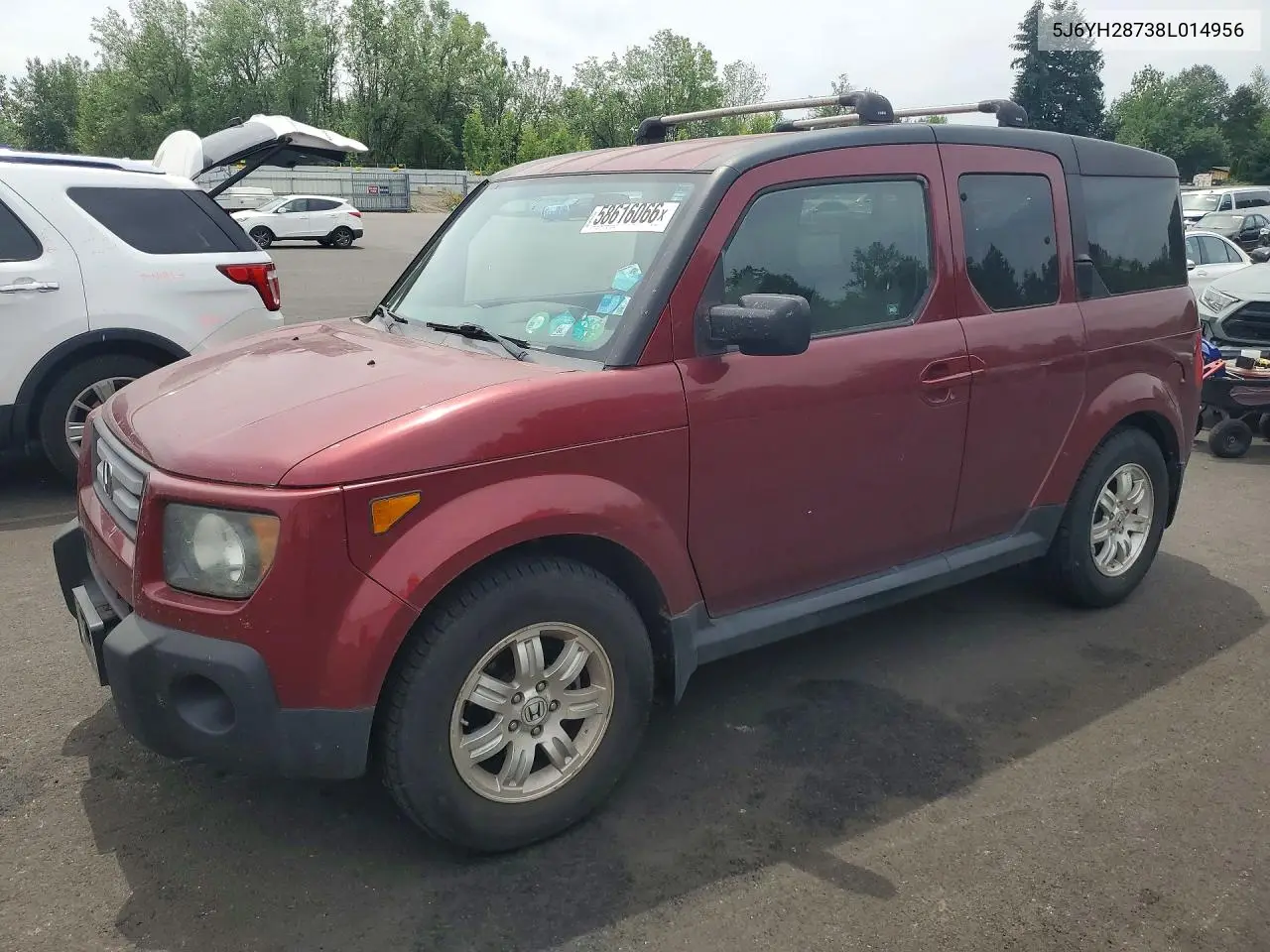 2008 Honda Element Ex VIN: 5J6YH28738L014956 Lot: 58616066