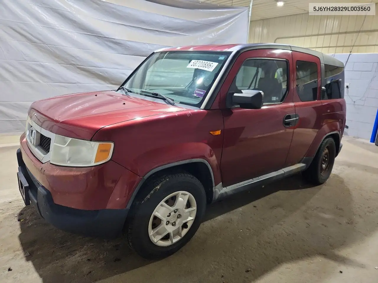 2009 Honda Element Lx VIN: 5J6YH28329L003560 Lot: 58229886