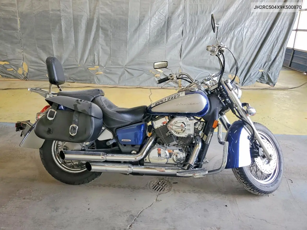 2009 Honda Vt750 C VIN: JH2RC504X9K500870 Lot: 58561306