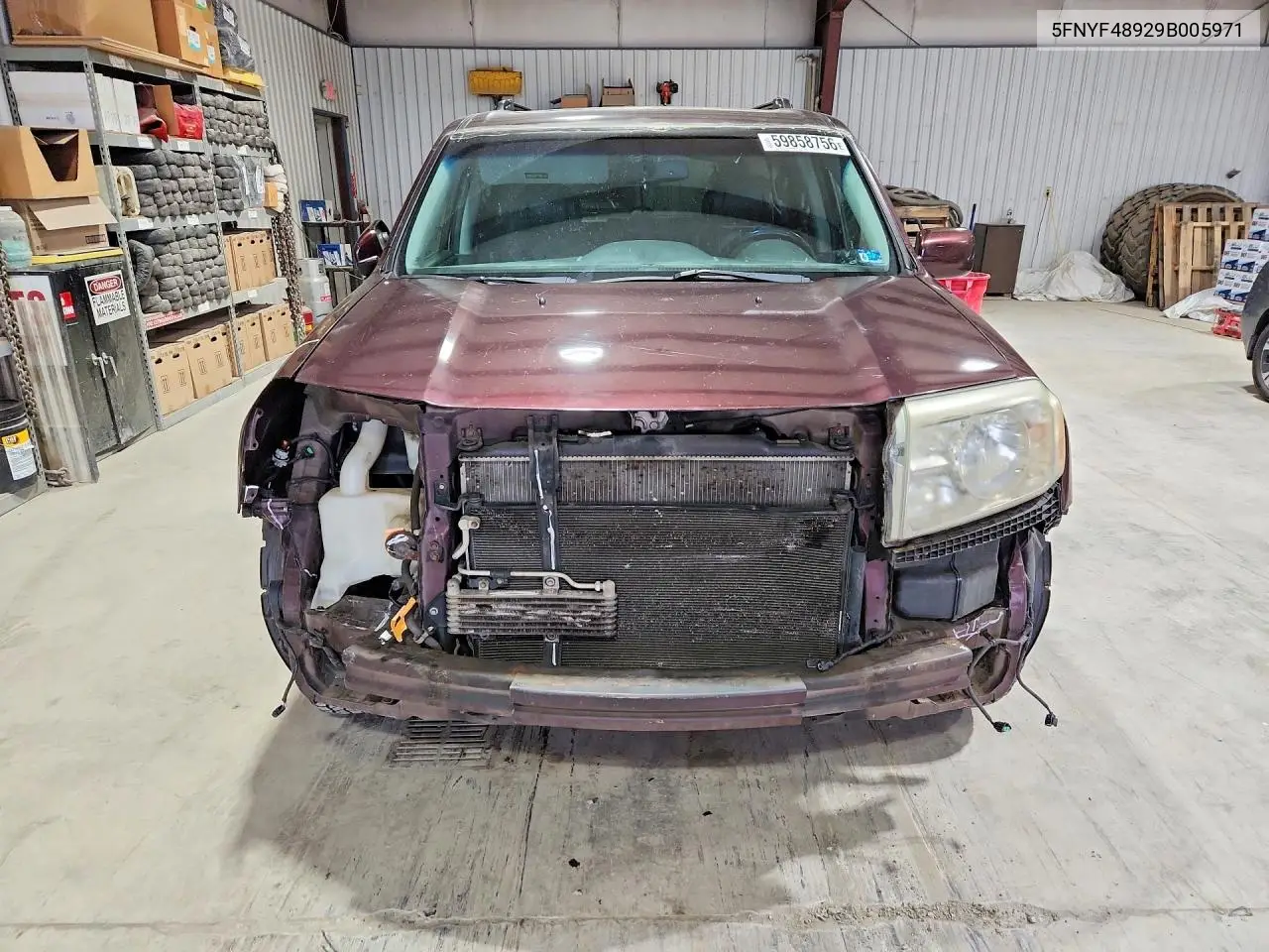 2009 Honda Pilot Touring VIN: 5FNYF48929B005971 Lot: 59858756