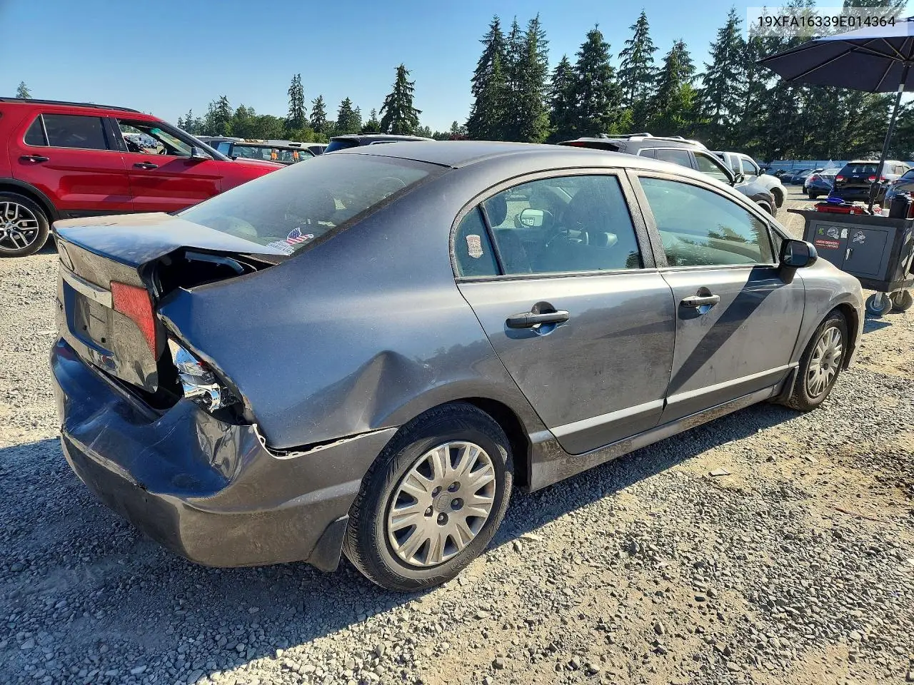 2009 Honda Civic 4D VIN: 19XFA16339E014364 Lot: 60612356