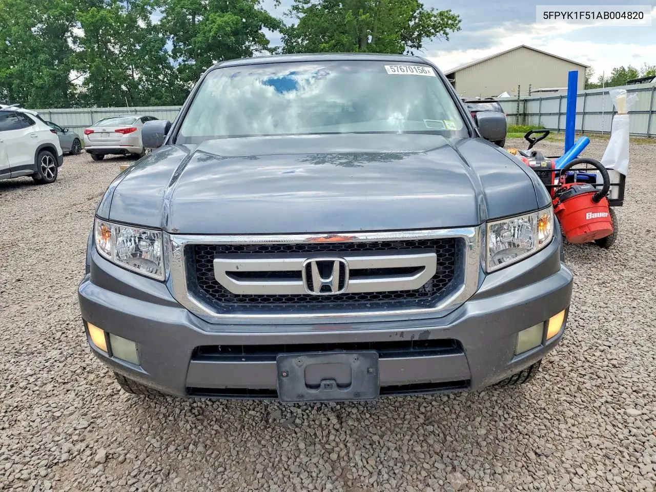 2010 Honda Ridgeline Rtl VIN: 5FPYK1F51AB004820 Lot: 57670156