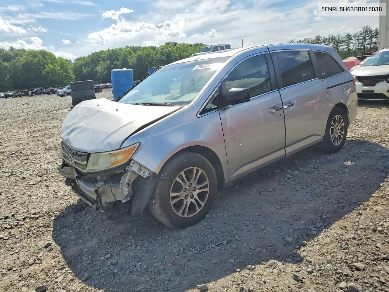 2011 Honda Odyssey Exl VIN: 5FNRL5H63BB016038 Lot: 57604656