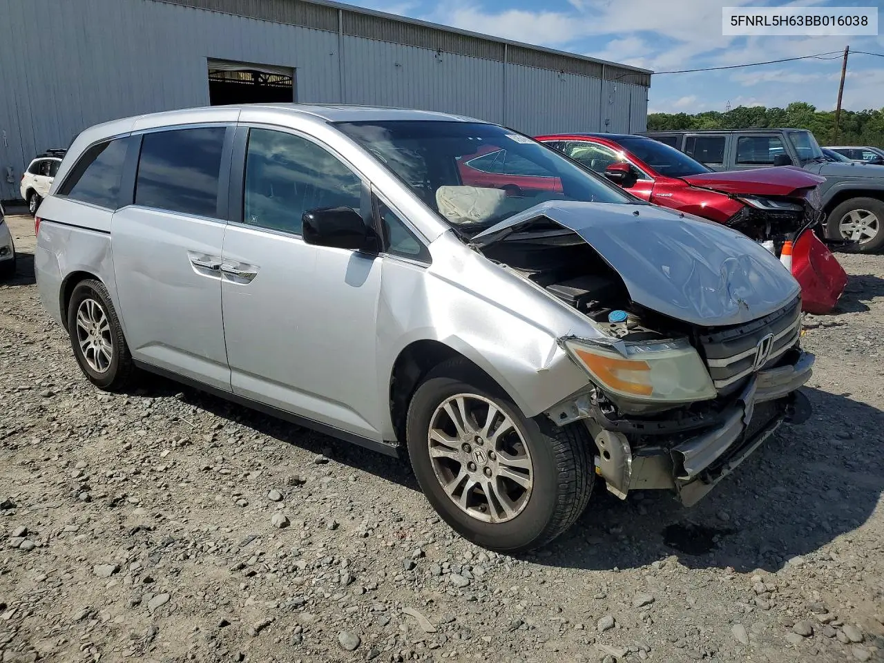 2011 Honda Odyssey Exl VIN: 5FNRL5H63BB016038 Lot: 57604656