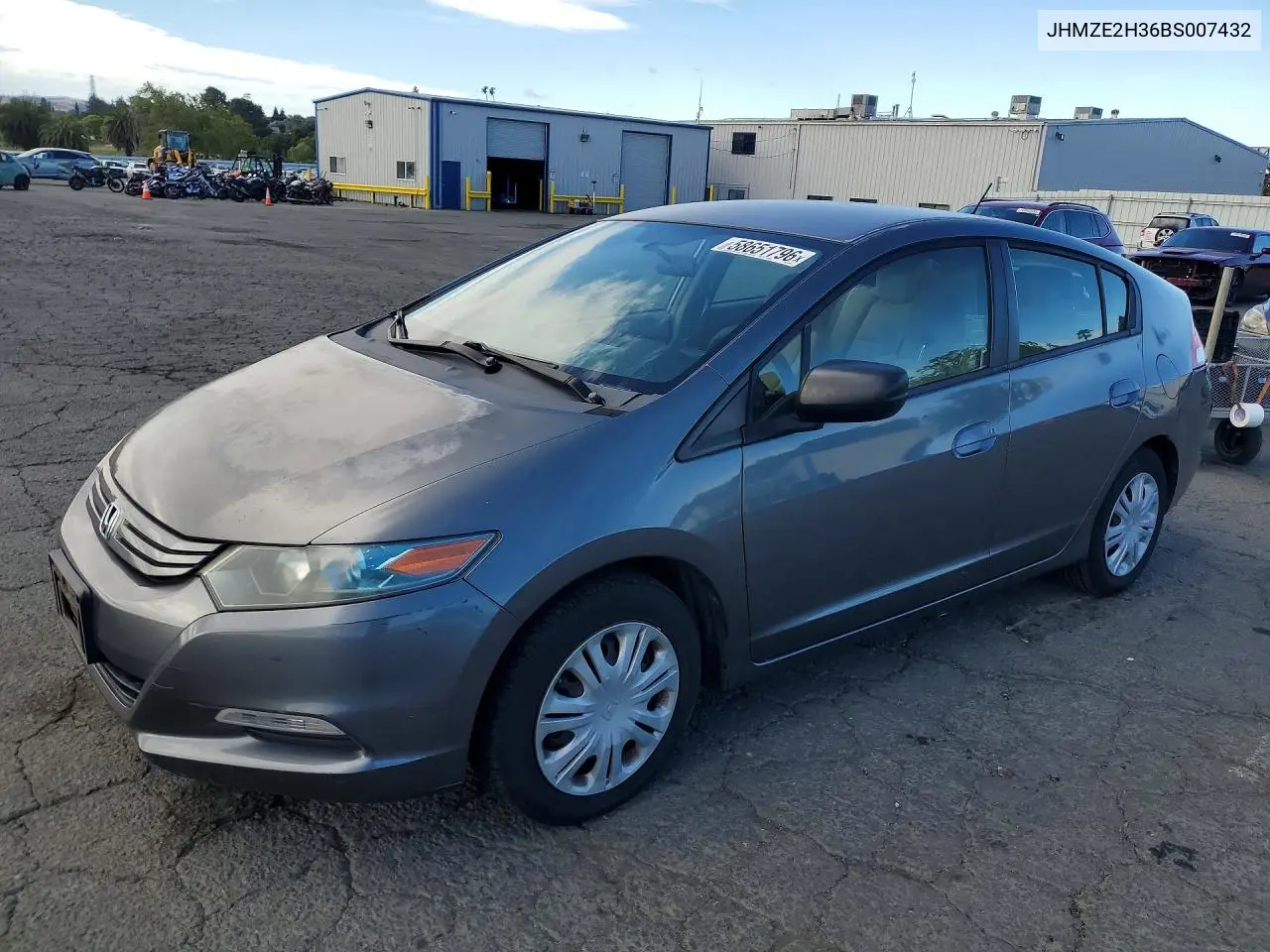 2011 Honda Insight VIN: JHMZE2H36BS007432 Lot: 58651796